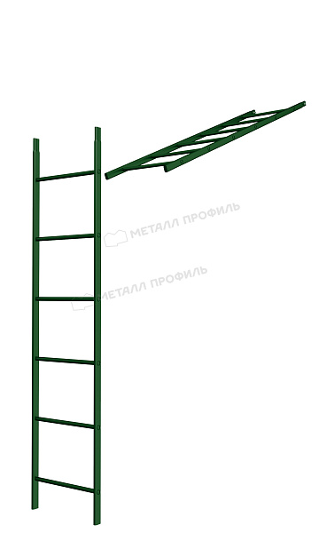 Лестница кровельная стеновая дл. 1860 мм без кронштейнов (6005) ― где купить в Павлодаре? В нашем интернет-магазине!