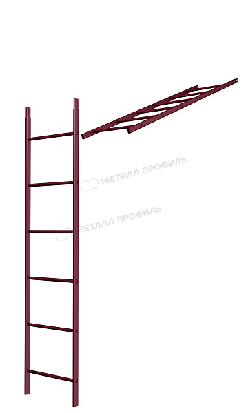 Лестница кровельная стеновая дл. 1860 мм без кронштейнов (3005) ― где заказать в Павлодаре? В Компании Металл Профиль!