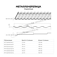 Металлочерепица МЕТАЛЛ ПРОФИЛЬ Трамонтана-ML NormanMP (ПЭ-01-9006-0.5)