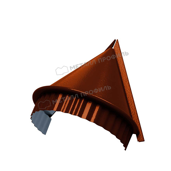 Заглушка конька круглого R80 конусная (AGNETA-20-Copper\Copper-0.5)